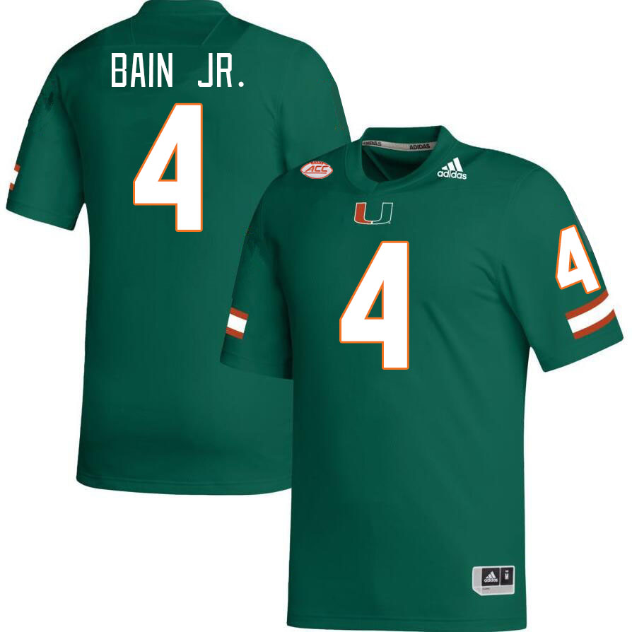 Men #4 Rueben Bain Jr. Miami Hurricanes College Football Jerseys Stitched-Green